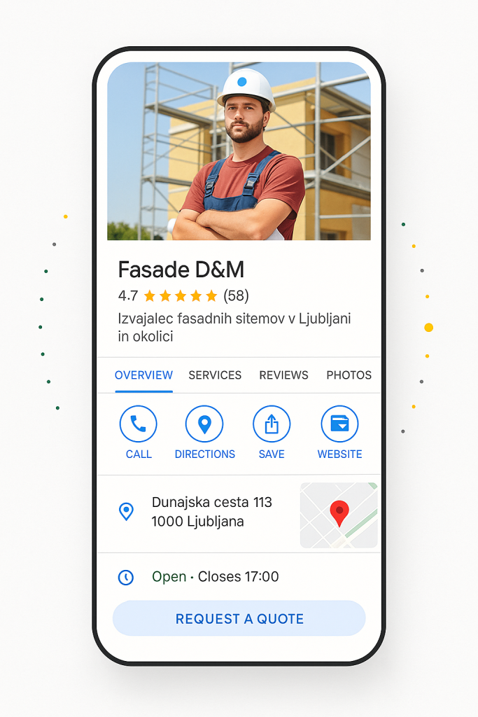 Mnenja v profilu Google Business